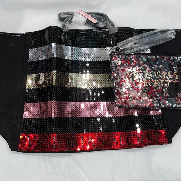 NWT Bundle VICTORIA’S SECRET Tote Wristlet & Cosmetic Trio Bags Set - Picture 11 of 13